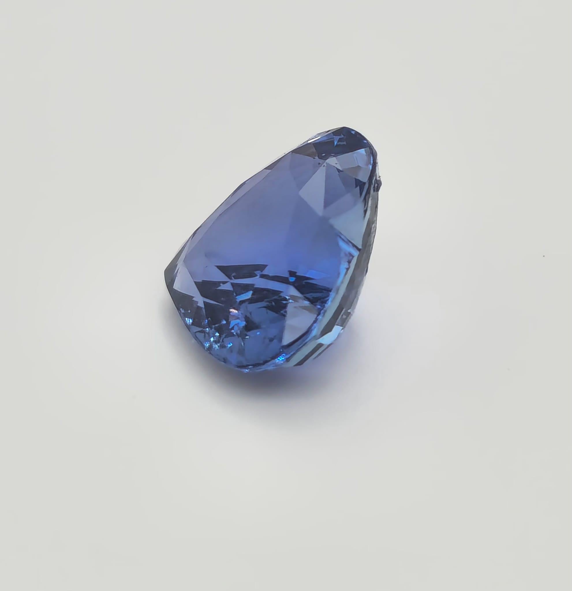Heart Cut 3.72ct Bleu Heart Shaped Sri Lankan Natural Sapphire (No Heat) Certified By GRS For Sale