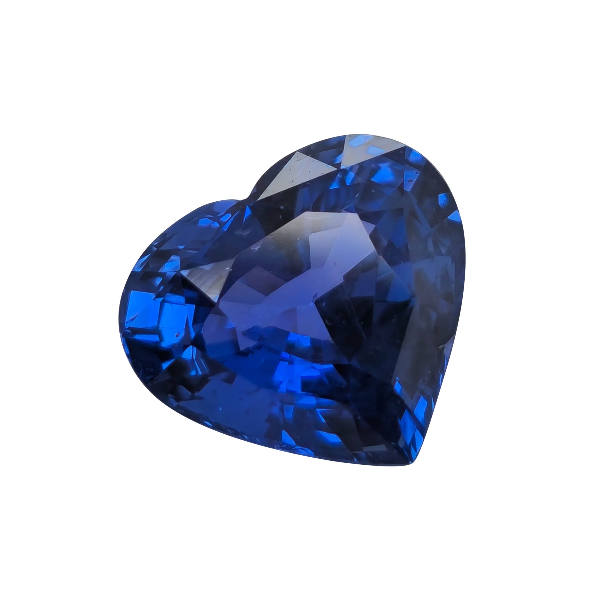 3.72ct Bleu Heart Shaped Sri Lankan Natural Sapphire (No Heat) Certified By GRS For Sale