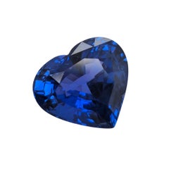 3.72ct Bleu Heart Shaped Sri Lankan Natural Sapphire (No Heat) Certified By GRS