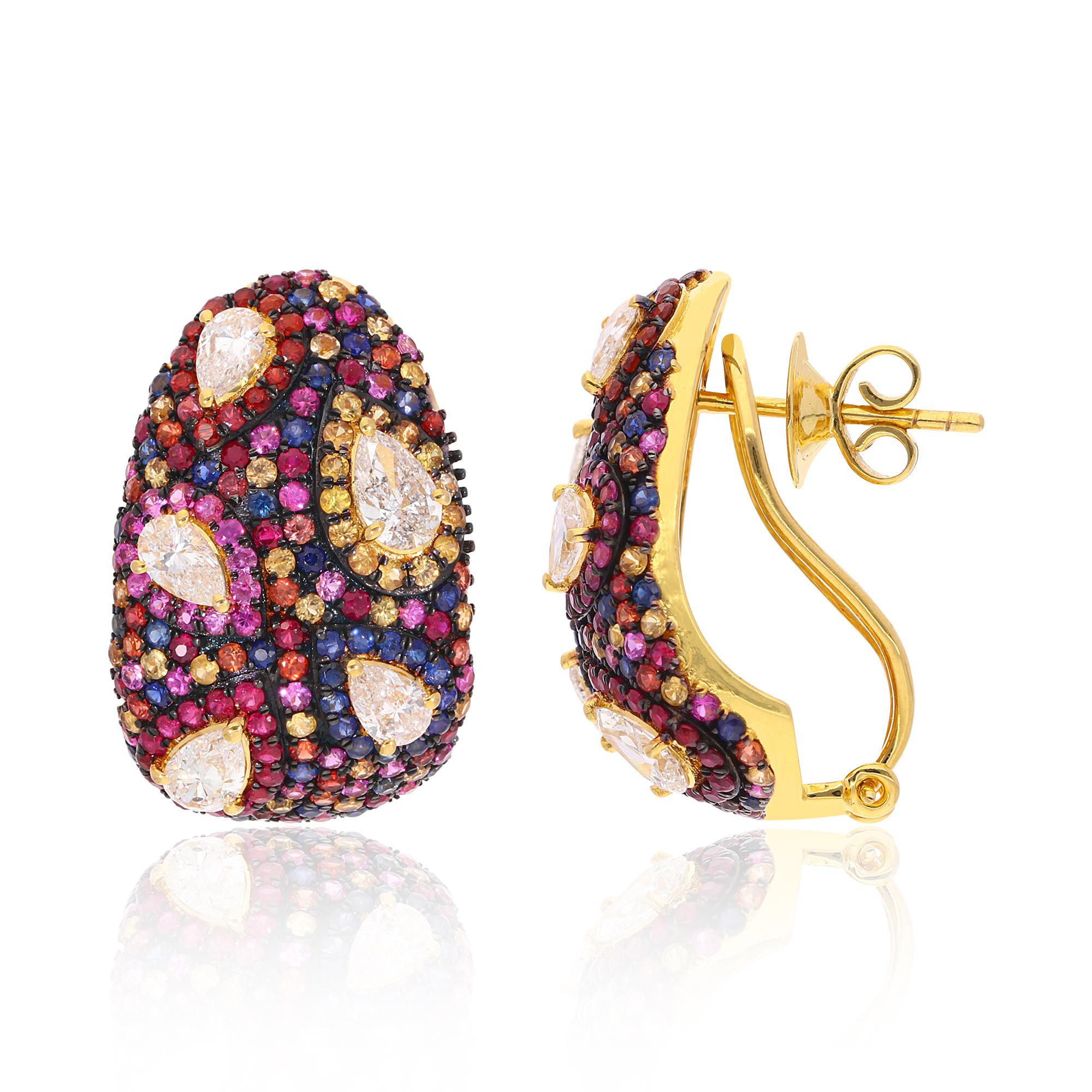 Un tocco di diamante abbagliante sulla base in oro giallo 18k che aggiunge eleganza all'ornamento. Un orecchino elegante che attirerà sicuramente l'attenzione!

✧✧Benvenuti nel nostro negozio Spectrum Jewels India✧✧✧

