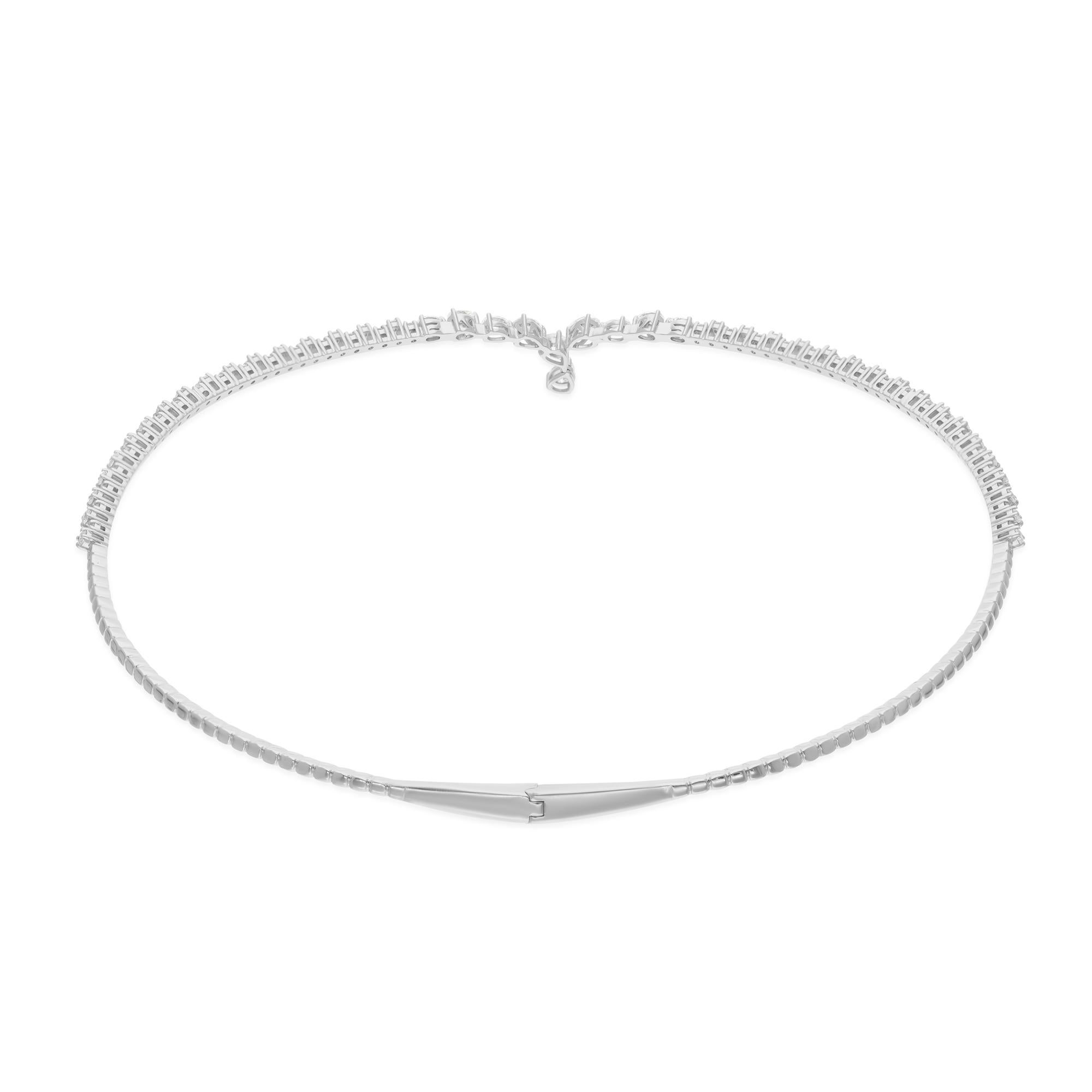 Cast from 18-karat gold, these exquisite necklace is handset with 3.37 carats of sparkling diamonds.

FOLLOW SPECTRUM JEWELS storefront to view the latest collection & exclusive pieces. Spectrum Jewels is proudly rated as a Top Seller on 1stdibs