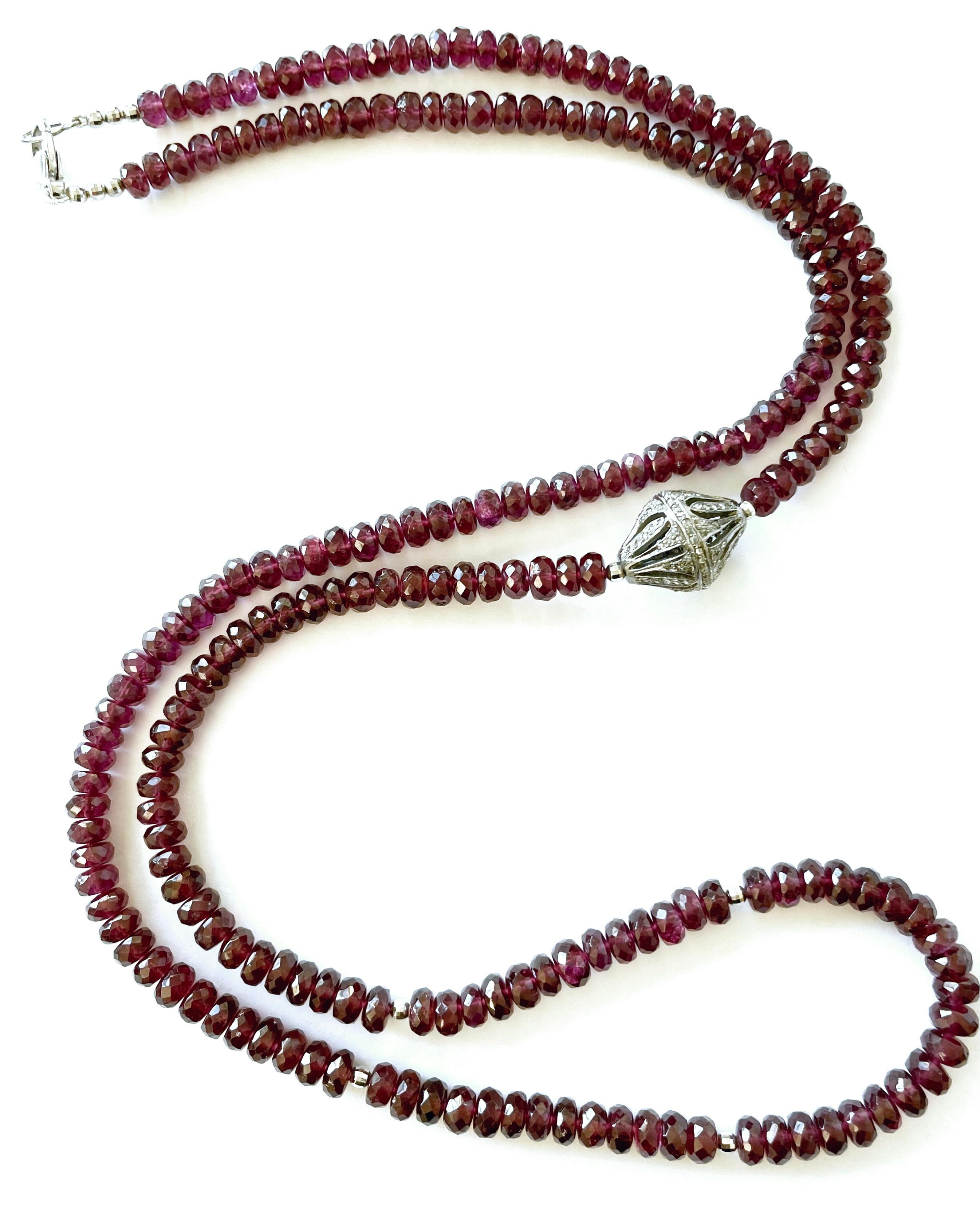 pave bead necklace