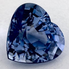 3.73 Ct Blue Sapphire Heart Loose Gemstone