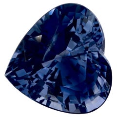 3.73 Ct Blue Sapphire Heart Loose Gemstone