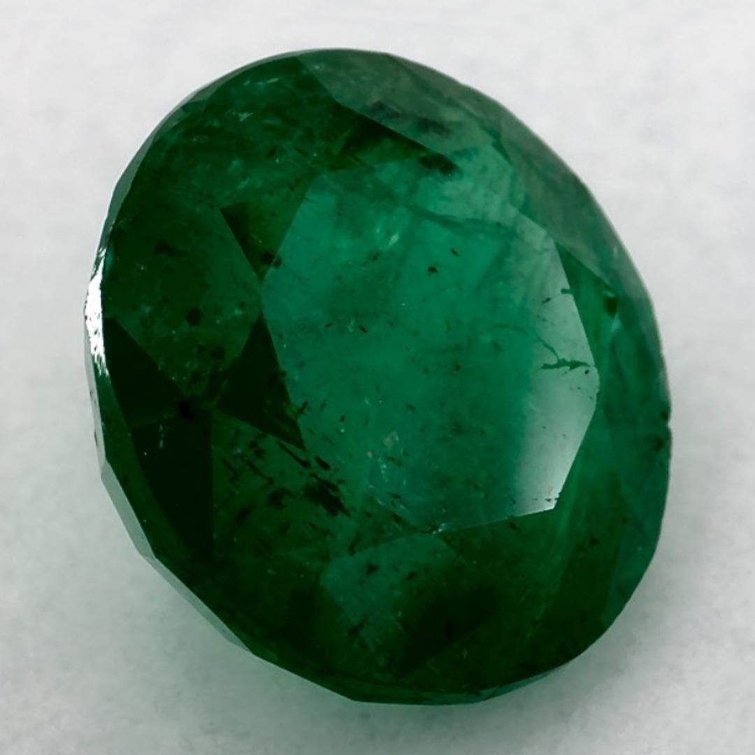 Round Cut 3.73 Ct Emerald Round Loose Gemstone For Sale