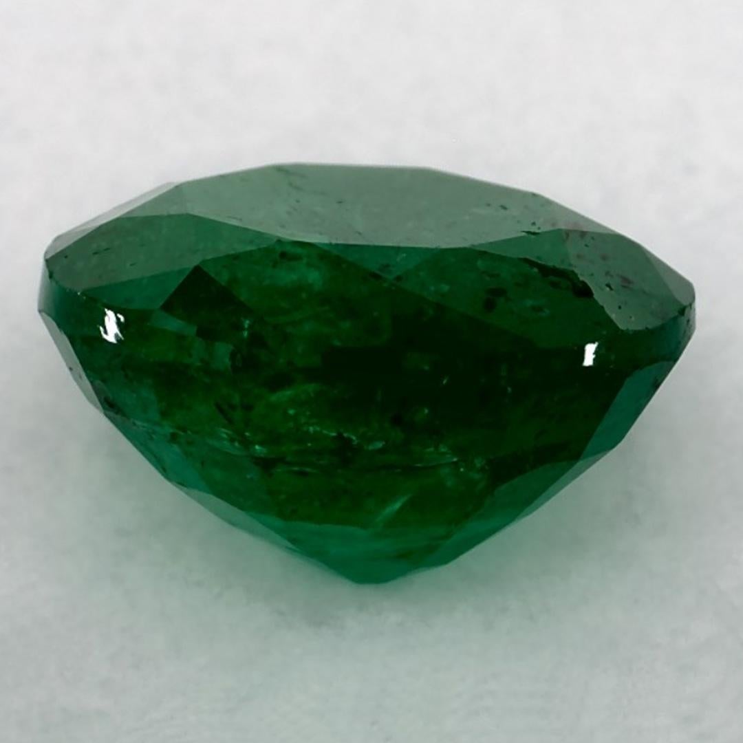 3.73 Ct Emerald Round Loose Gemstone In New Condition For Sale In Fort Lee, NJ