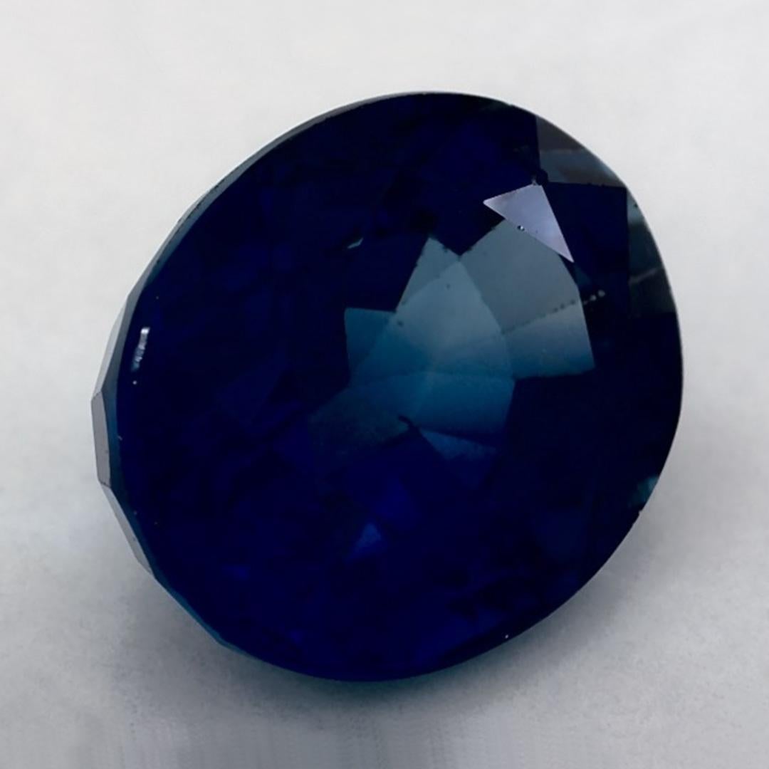 Oval Cut 3.74 Ct Blue Sapphire Oval Loose Gemstone For Sale