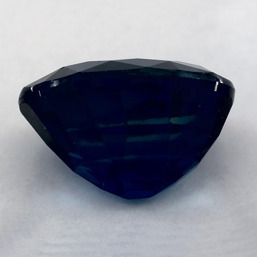 3.74 Ct Blue Sapphire Oval Loose Gemstone In New Condition For Sale In Fort Lee, NJ