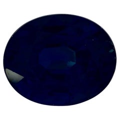 3.74 Ct Blue Sapphire Oval Loose Gemstone