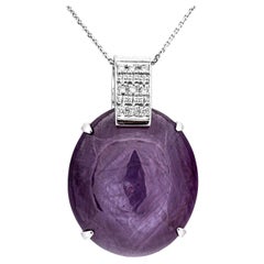 37.43 ct Natural Star Ruby and 0.06 ct Natural Diamonds Pendant, No Resrve Price