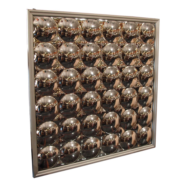 37.5" 1970s Convex Bubble Mirror For Sale at 1stDibs