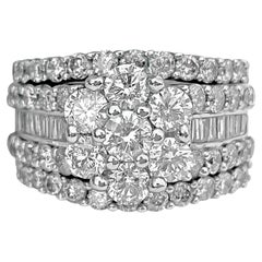 3.75 Carat Diamonds and White Gold Womens Ring