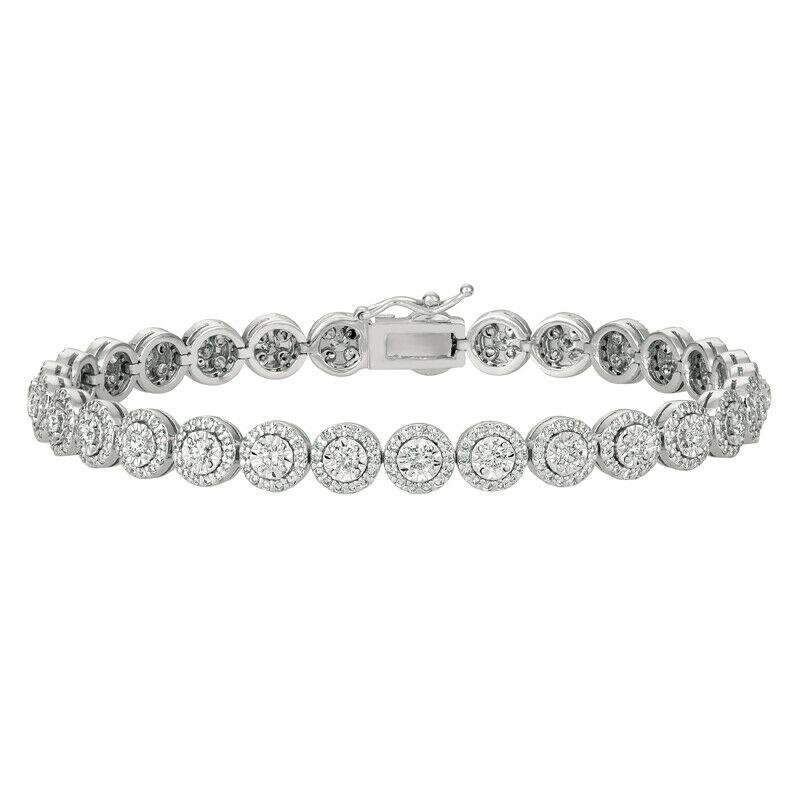 2.00 Carat Natural Diamond Bezel Tennis Bracelet G SI 14K White Gold

100% Natural Diamonds, Not Enhanced in any way Round Cut Diamond Bracelet
2.00CT
G-H
SI
14K White Gold, Bezel Style, 8.3 grams
7 inches in length, 1/8 inch in width
47