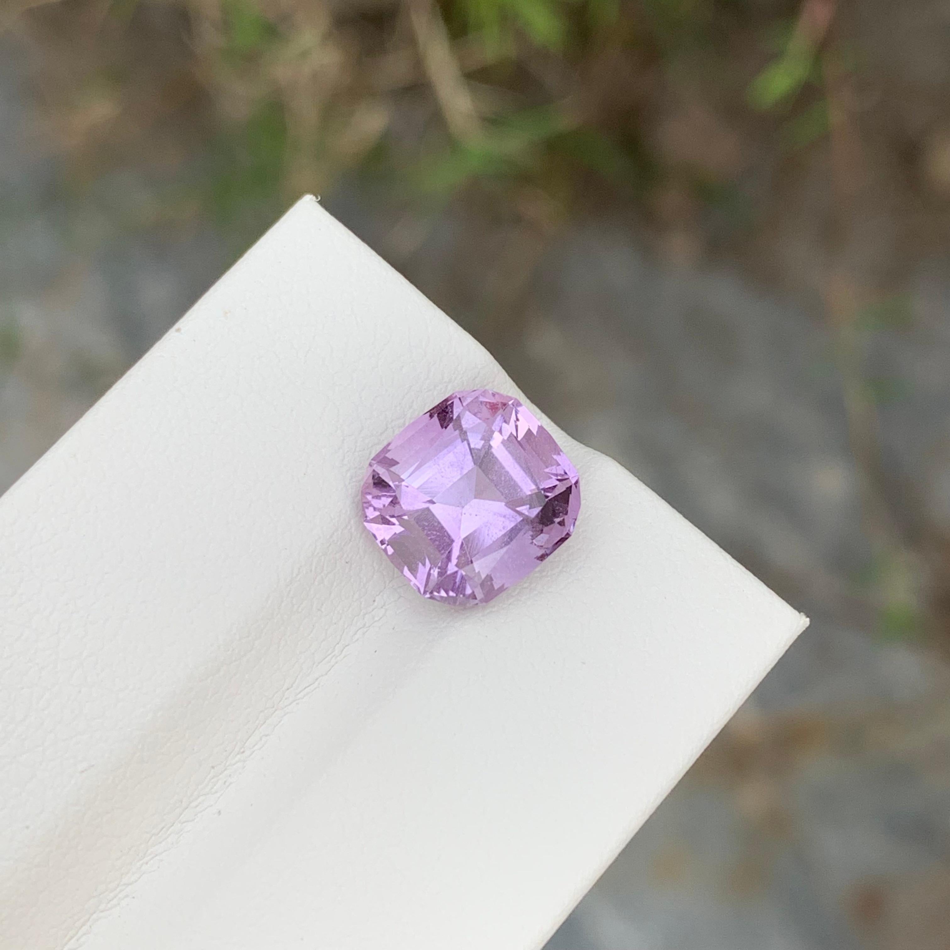 Loose Amethyst
Weight: 3.75 Carats
Dimension: 10 x 9.4 x 6.8 Mm
Colour: Purple
Origin: Brazil
Treatment: Non
Certificate: On Demand
Shape: Cushion

Amethyst, a stunning variety of quartz known for its mesmerizing purple hue, has captivated humans
