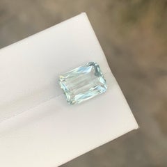 3.75 Carat Natural Loose Aquamarine Emerald Shape Gemstone