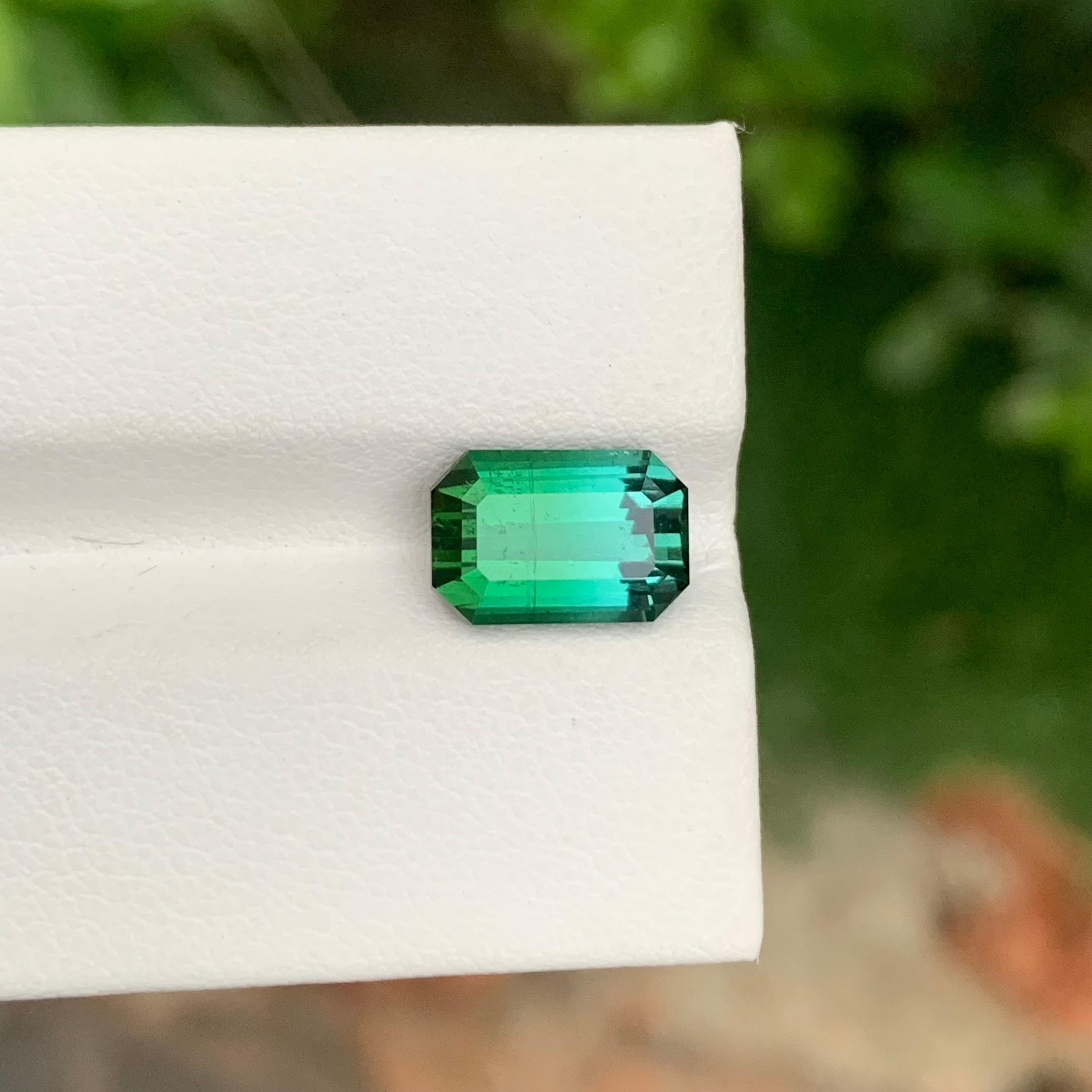 3.75 Quilates Turmalina Natural Suelta Bicolor Forma Esmeralda Gema Para Anillo en venta 5