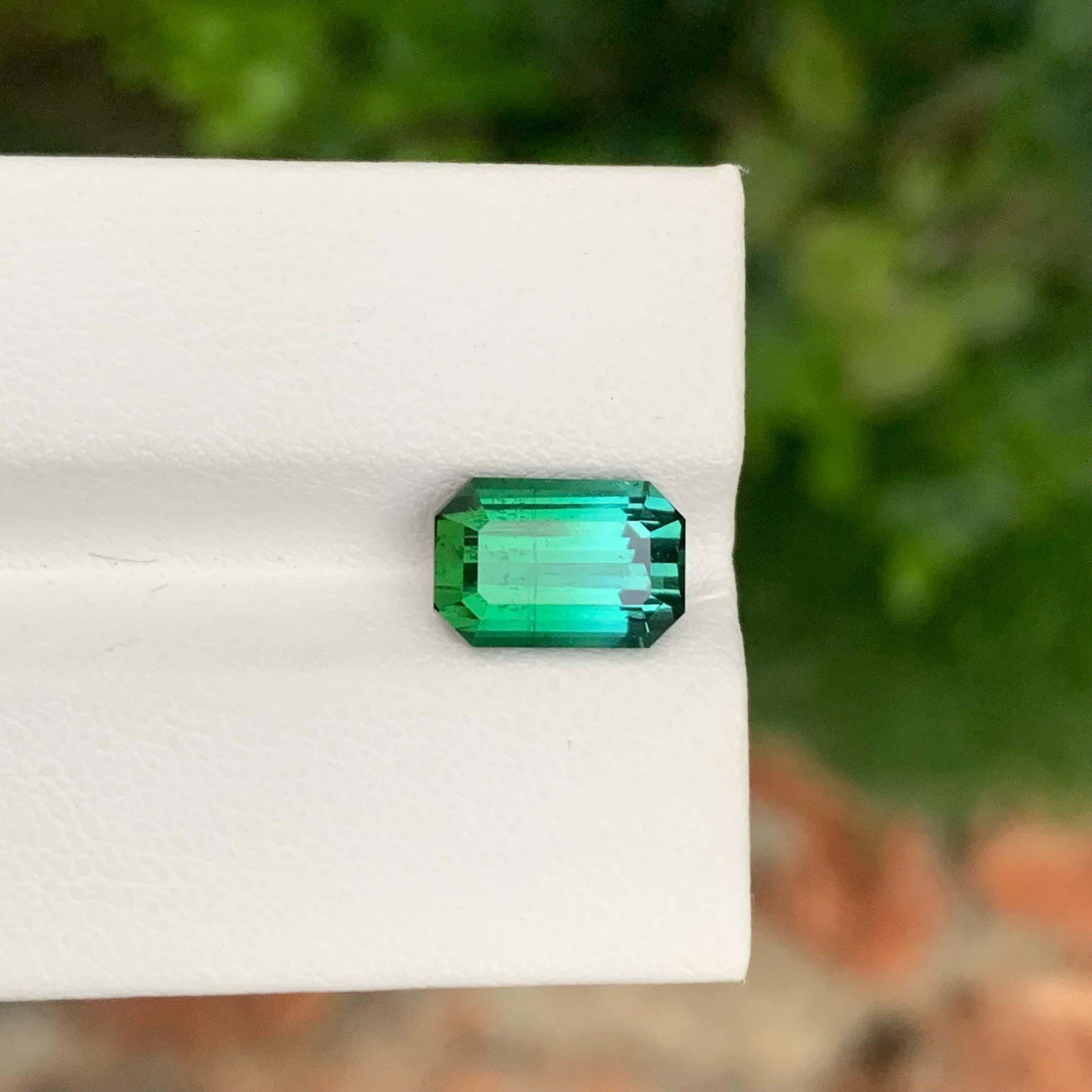 3.75 Quilates Turmalina Natural Suelta Bicolor Forma Esmeralda Gema Para Anillo Artes y manualidades en venta