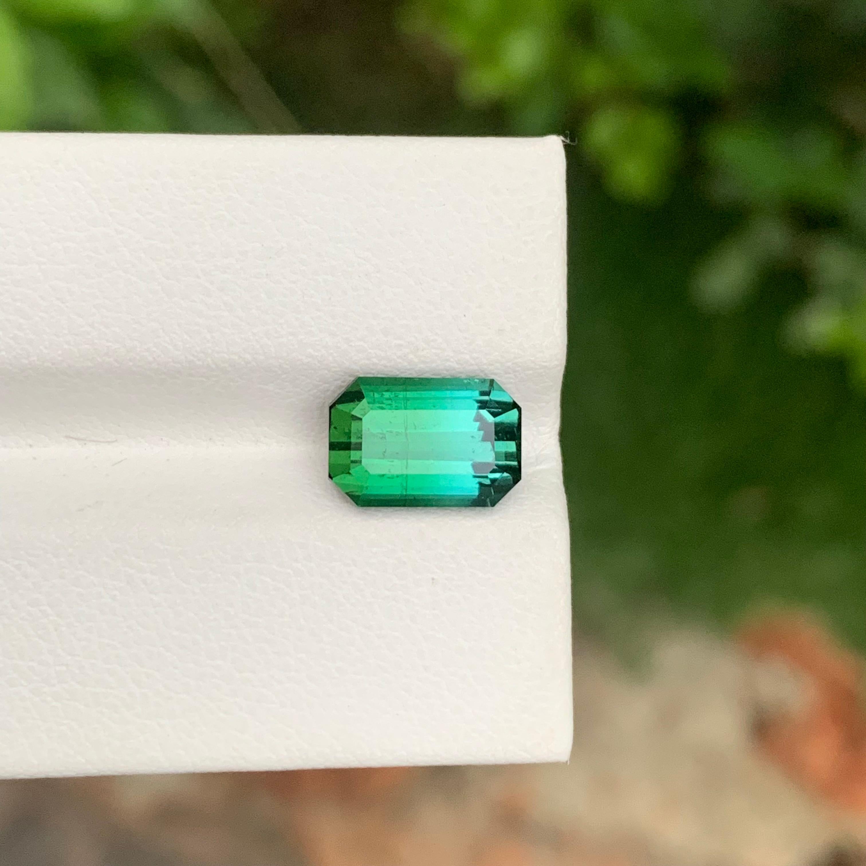 3.75 Quilates Turmalina Natural Suelta Bicolor Forma Esmeralda Gema Para Anillo en venta 3