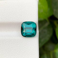 3.75 carati di tormalina blu Lagoon naturale sfusa con taglio a cuscino Gemma afgana