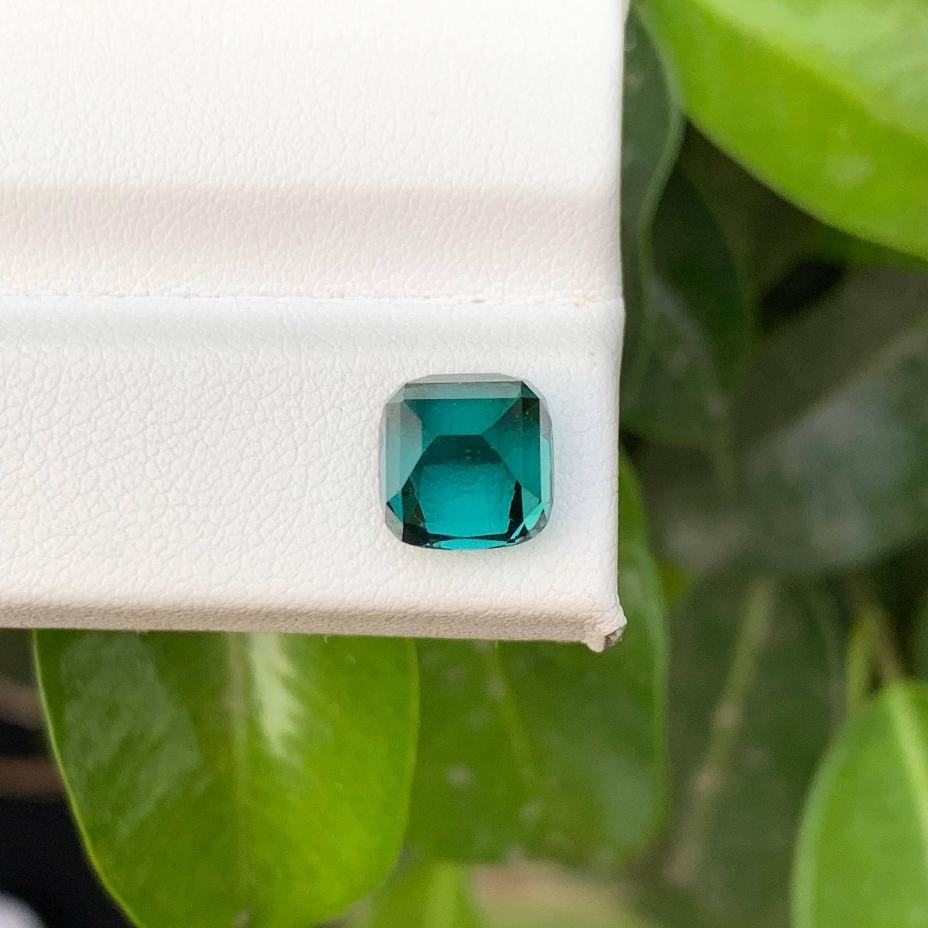 Taille coussin 3.75 Carat Natural Loose Lagoon Blue Tourmaline Cushion Cut Afghan Gemstone (pierre précieuse afghane) en vente