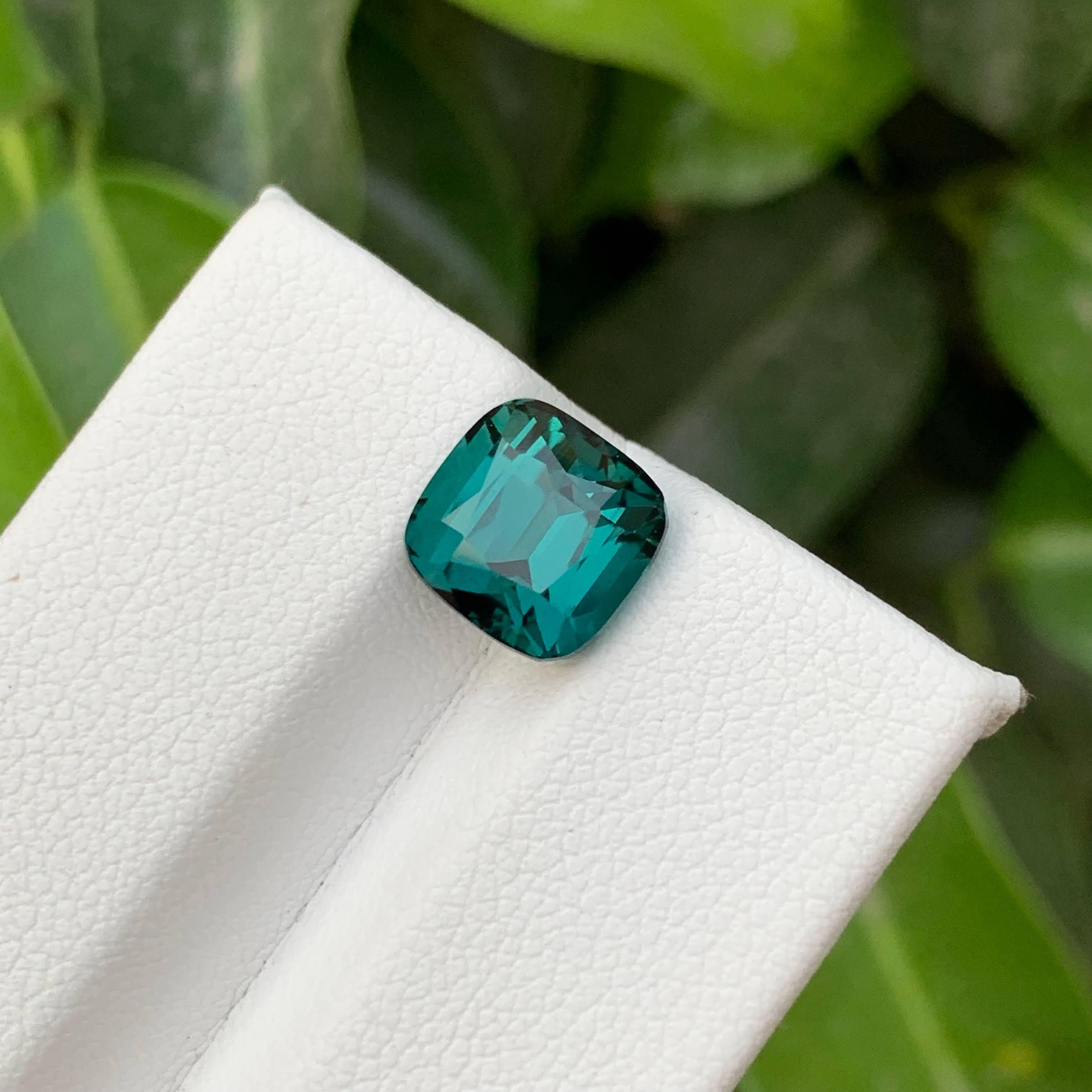 3.75 Carat Natural Loose Lagoon Blue Tourmaline Cushion Cut Afghan Gemstone (pierre précieuse afghane) Neuf - En vente à Bangkok, TH