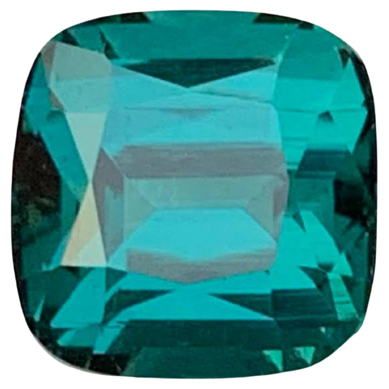 3.75 Carat Natural Loose Lagoon Blue Tourmaline Cushion Cut Afghan Gemstone (pierre précieuse afghane)