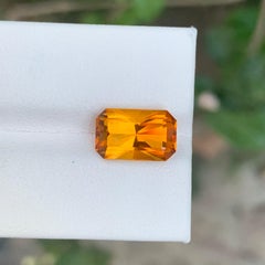 Pierre précieuse citrine Madeira non sertie de 3.75 carats