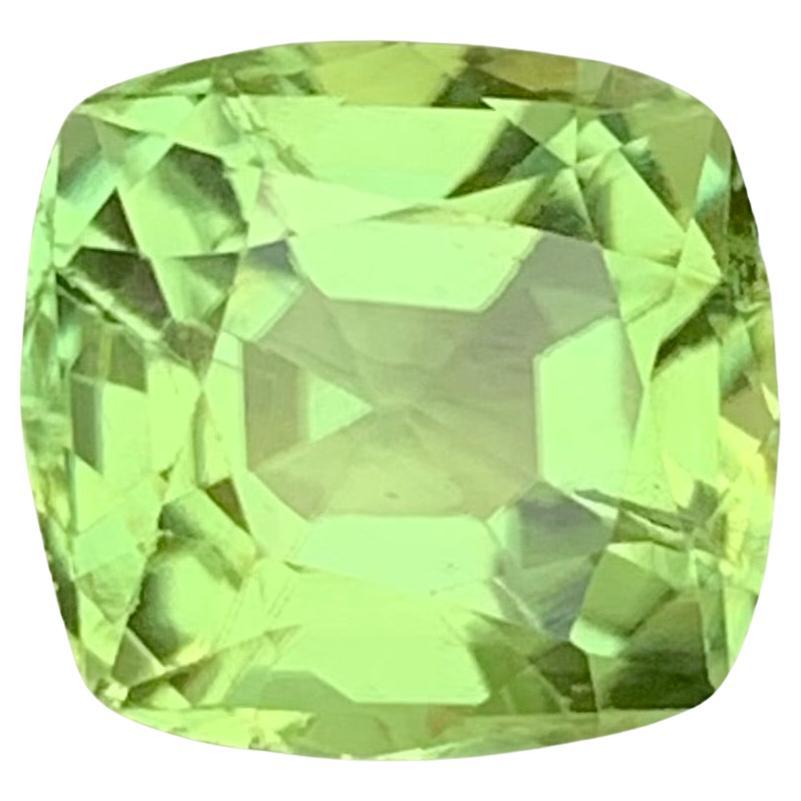 3.75 Carat Natural Loose Peridot Cushion Shape Gem