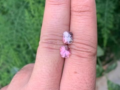 3,75 Karat Natürliche Lose Rosa Turmalin Paar Fancy Cut Edelstein