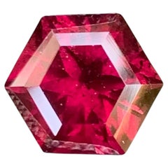 3.75 Carat Natural Loose Red Garnet Stone Hexagon Cut Tanzanian Gemstone