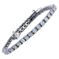 Bracciale tennis con diamanti naturali rotondi da 3,75 carati, 14kt*