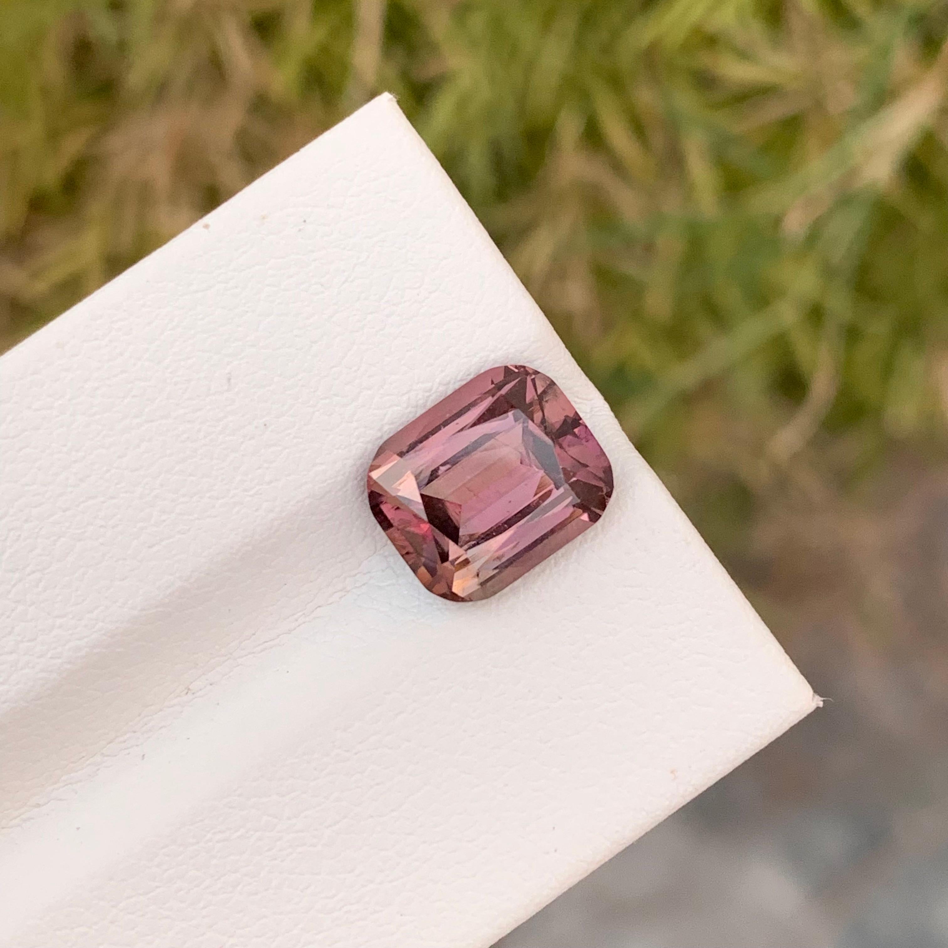 3.75 Carat Pretty Loose Peach Pink Tourmaline Cushion Shape Gem From Afghanistan For Sale 4