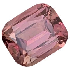 3.75 Carat Pretty Loose Peach Pink Tourmaline Cushion Shape Gem From Afghanistan