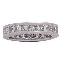 3.75 Carat Princess Cut Diamond Eternity Band Ring