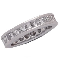 3.75 Carat Princess Cut Diamond Eternity Band Ring