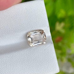 3.75 Carats Peach Topaz Stone Cushion Cut Natural Pakistani Gemstone