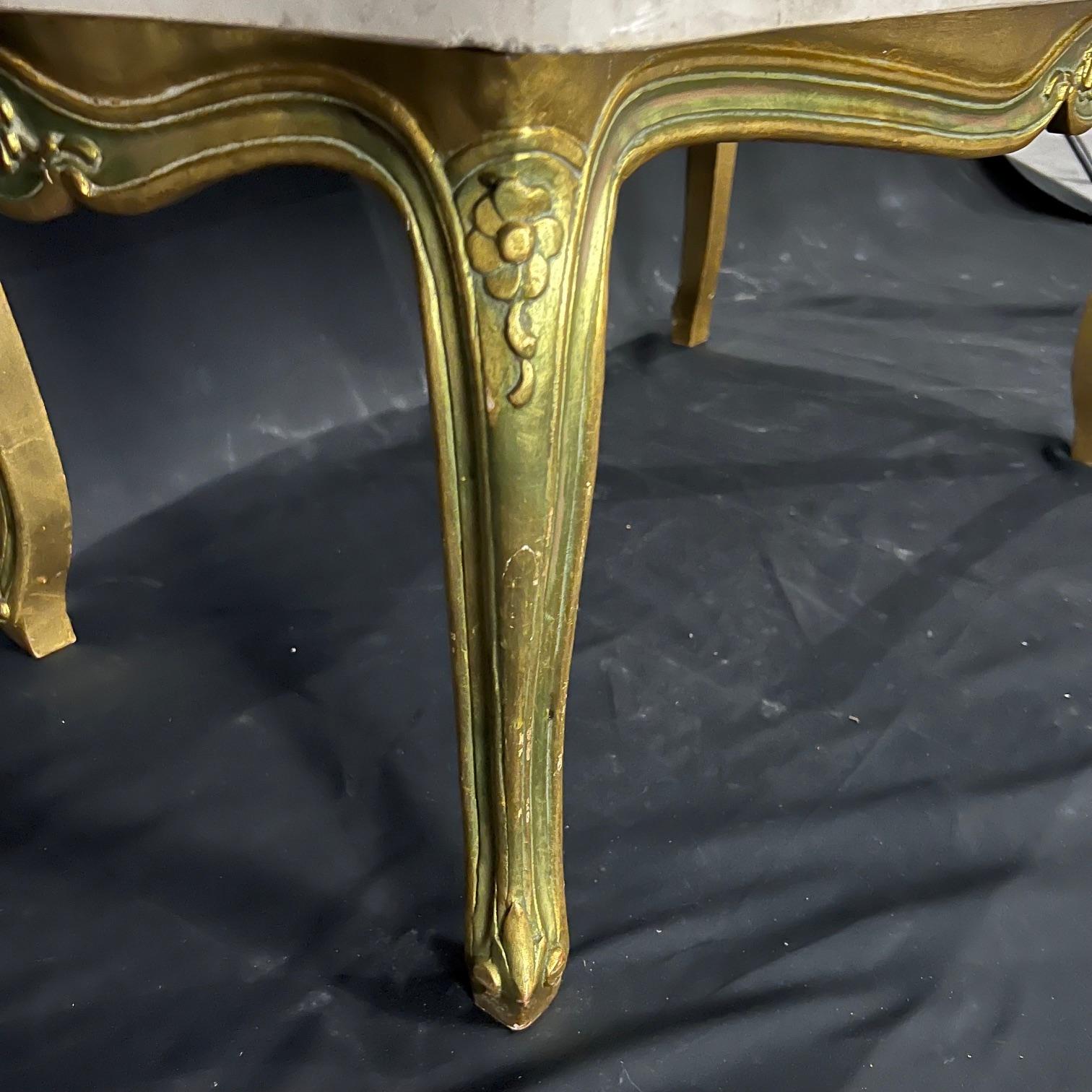  French Louis XV Giltwood Coffee Table with Stone Top  For Sale 2