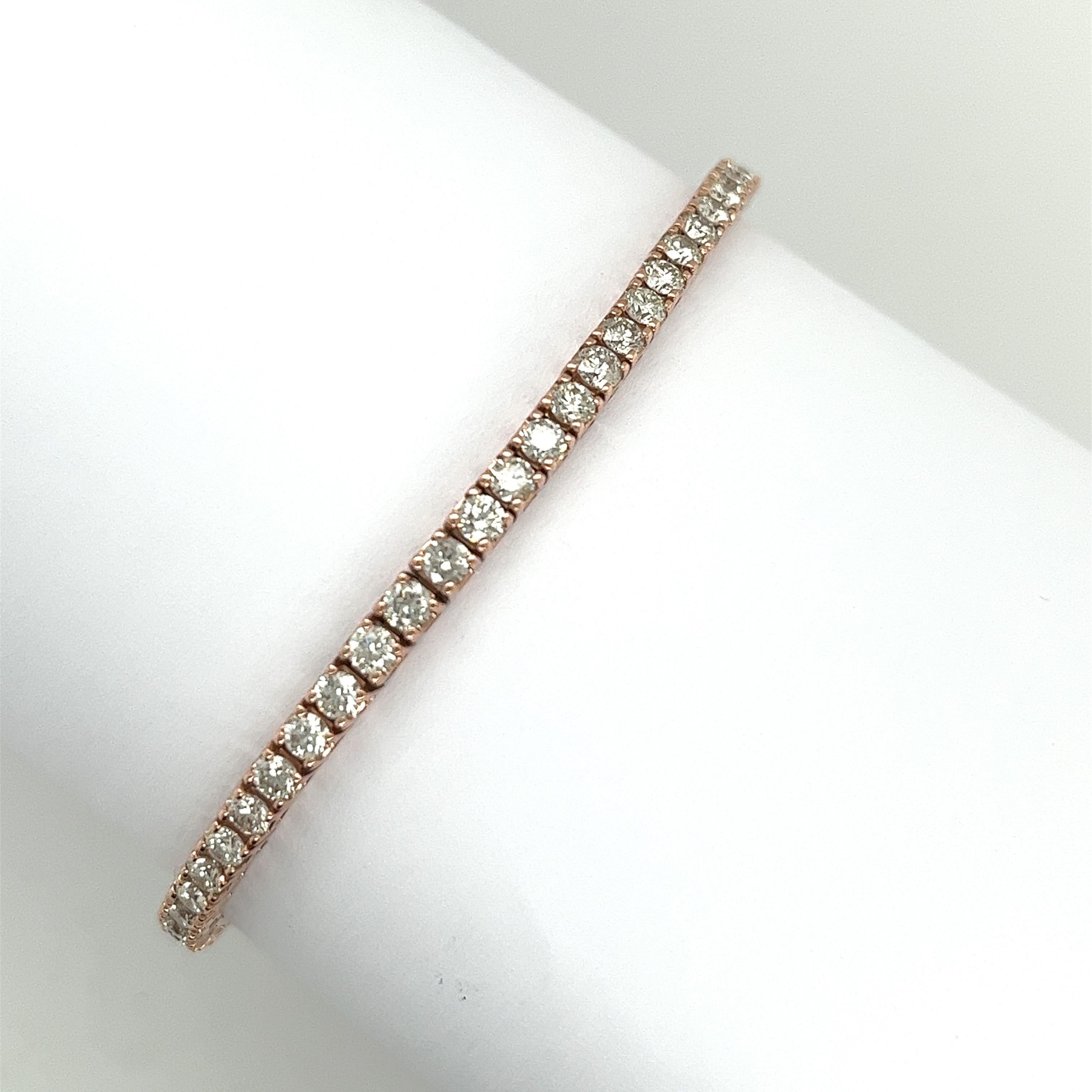Women's 3.75ct Diamond Tennis Bracelet Set in 9ct Rose Gold