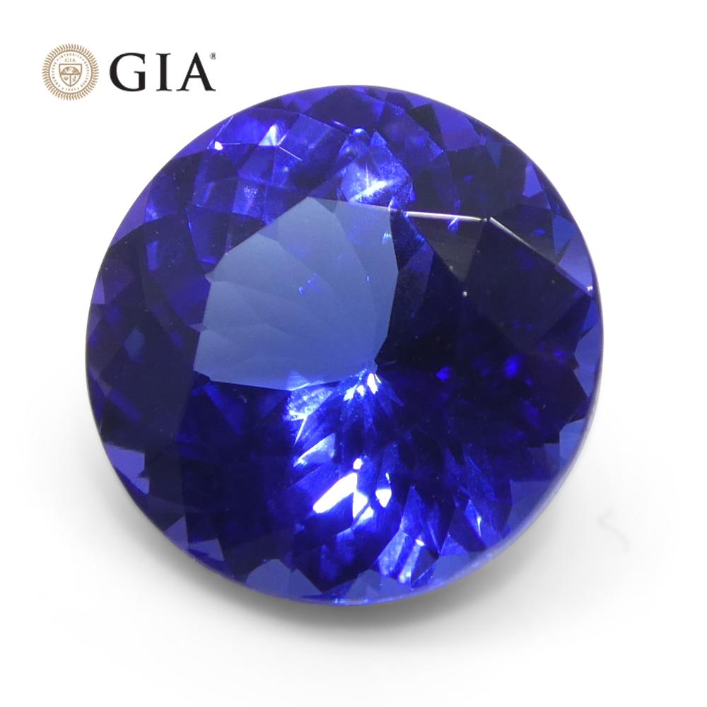 3.75ct Round Violet-Blue Tanzanite GIA Certified Tanzania   For Sale 6