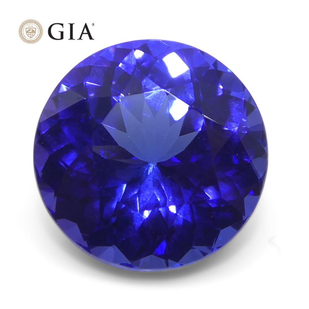 3.75ct Round Violet-Blue Tanzanite GIA Certified Tanzania   In New Condition For Sale In Toronto, Ontario