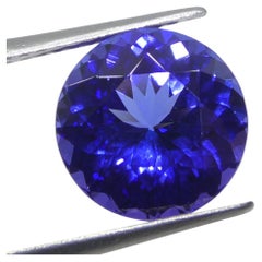 3.75ct Tanzanite rotonda blu-viola certificata GIA Tanzania