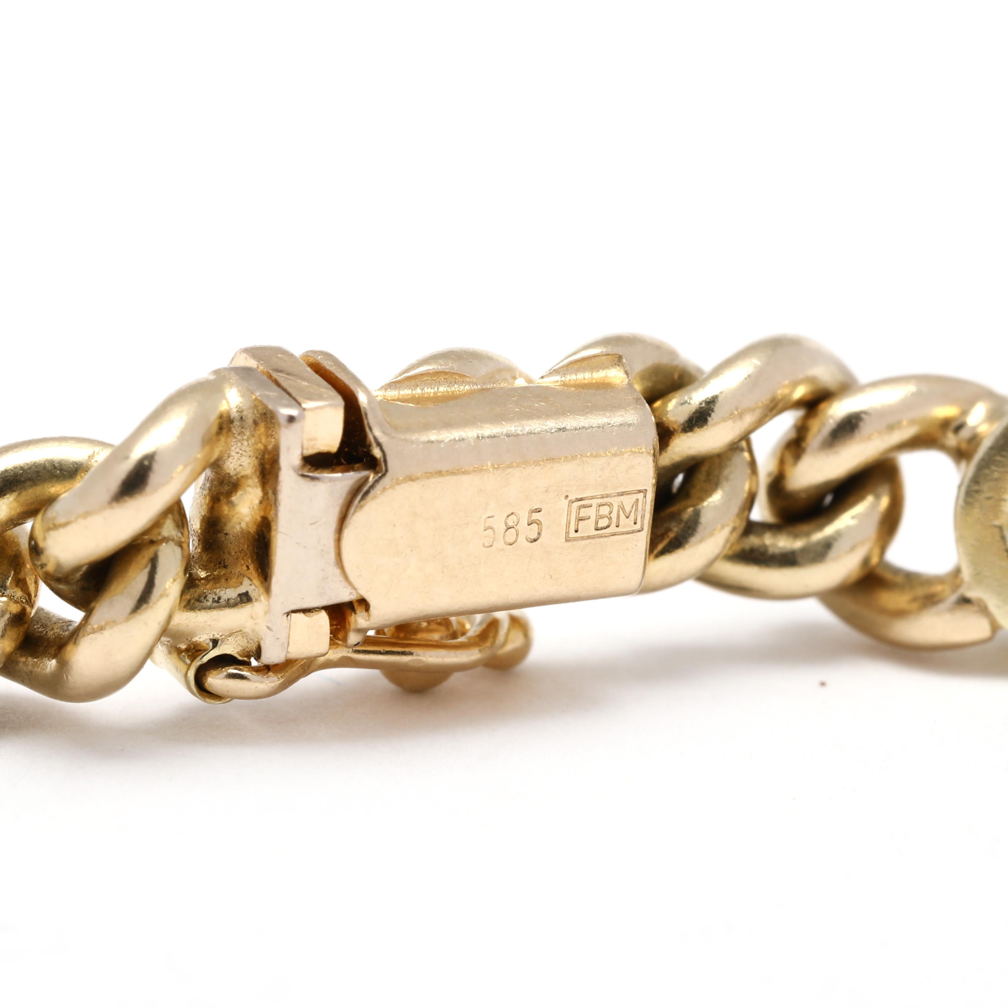 585 fbm gold bracelet