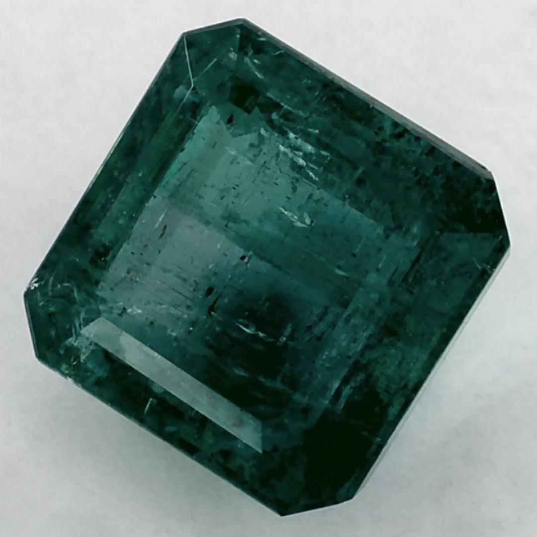 Taille Asscher 3.76 Ct Emerald Asscher Loose Gemstone en vente
