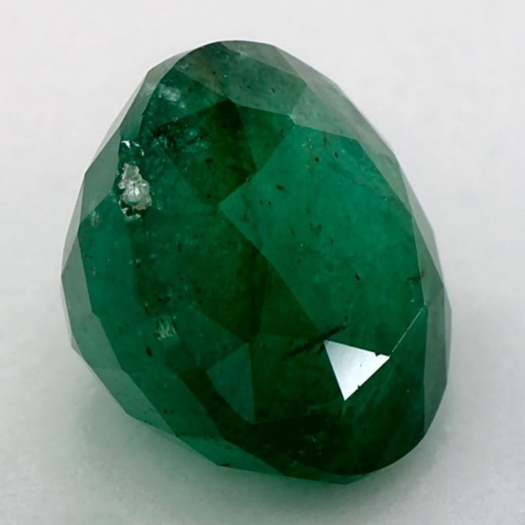 3.76 Ct Smaragd Runde Lose Edelstein (Rundschliff) im Angebot