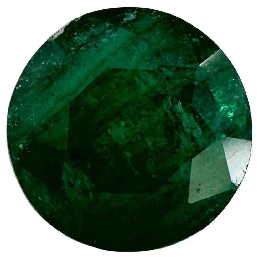 3.76 Ct Emerald Round Loose Gemstone