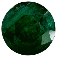 3.76 Ct Emerald Round Loose Gemstone (pierre précieuse en vrac)