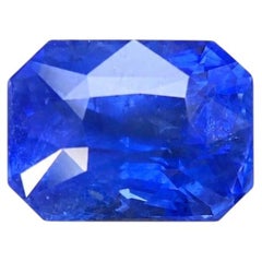 Zafiro azul natural de Sri Lanka (Ceilán), 3,76 quilates, con certificado GIA