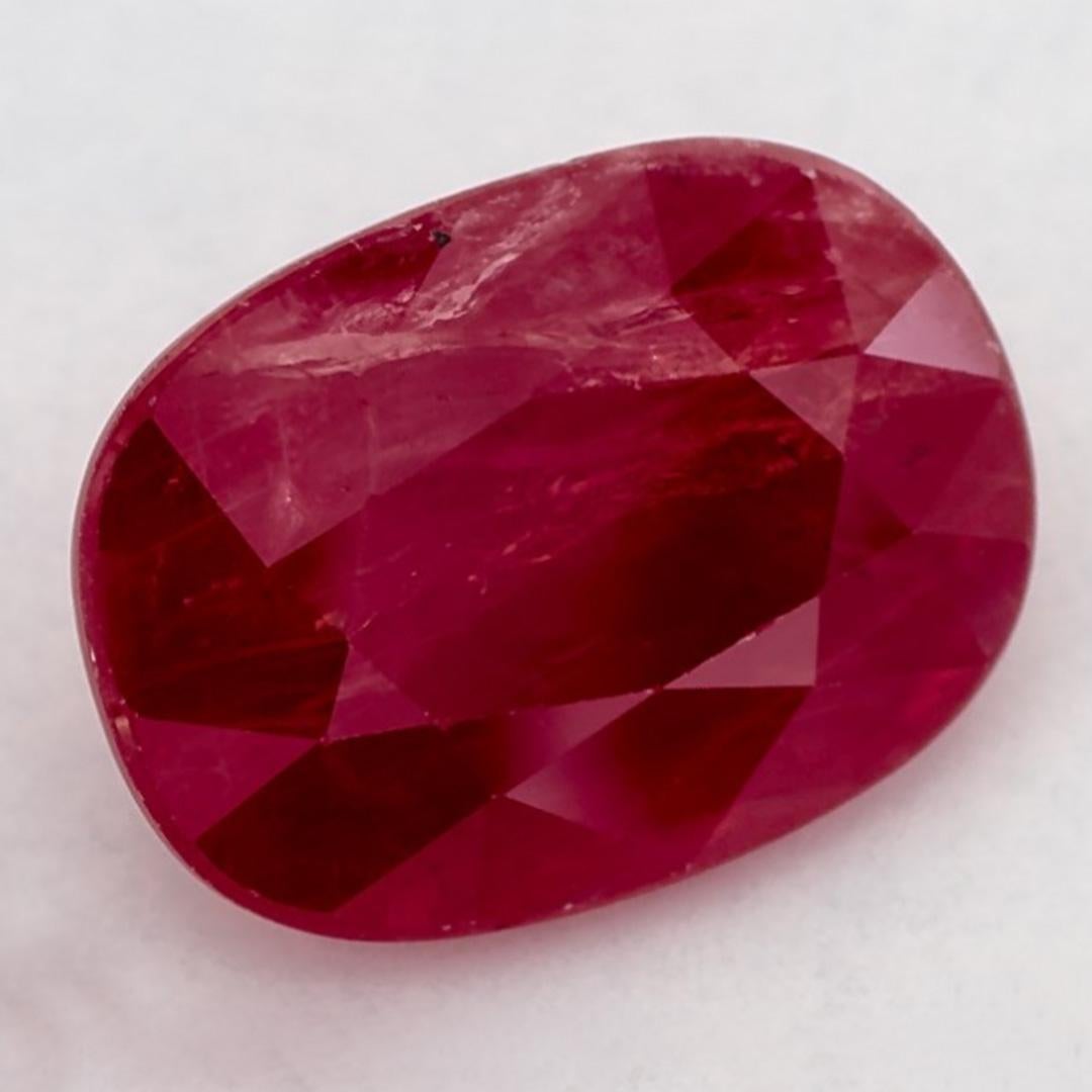 Oval Cut 3.76 Ct Ruby Oval Loose Gemstone For Sale