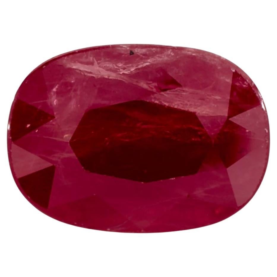 3.76 Ct Ruby Oval Loose Gemstone For Sale