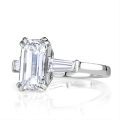 3.76ct Emerald Cut Diamond Engagement Ring